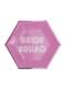 8 platos hexagonales rosas de papel (27 cm) - Bride Squad