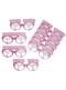 8 accesorios photocall de gafas rosas de papel - Bride Squad