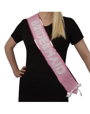 Pinkki “Bridesmaid“ olkanauha – Bride Squad