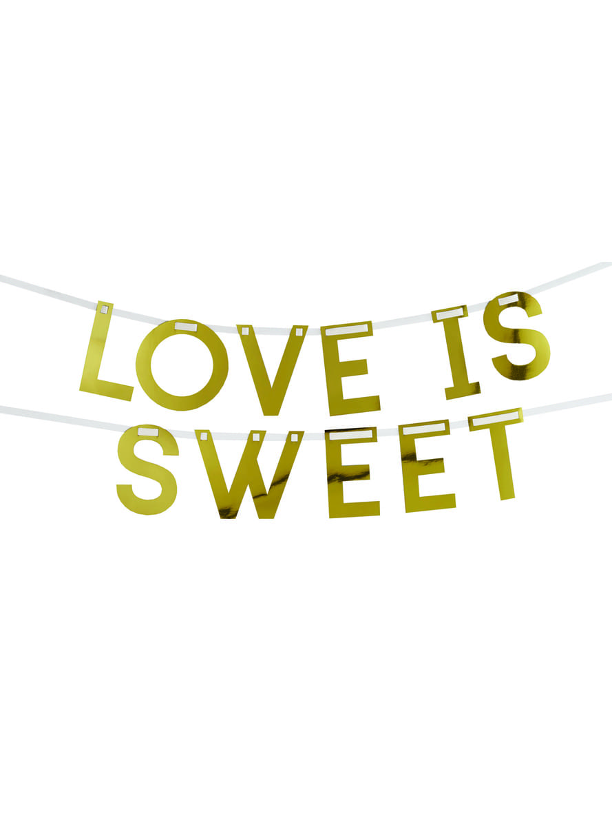 "Love is sweet" гирлянда из золота - Geo Floral