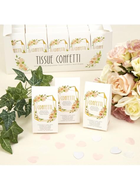 Set med 20 konfettiaskar - Geo Floral