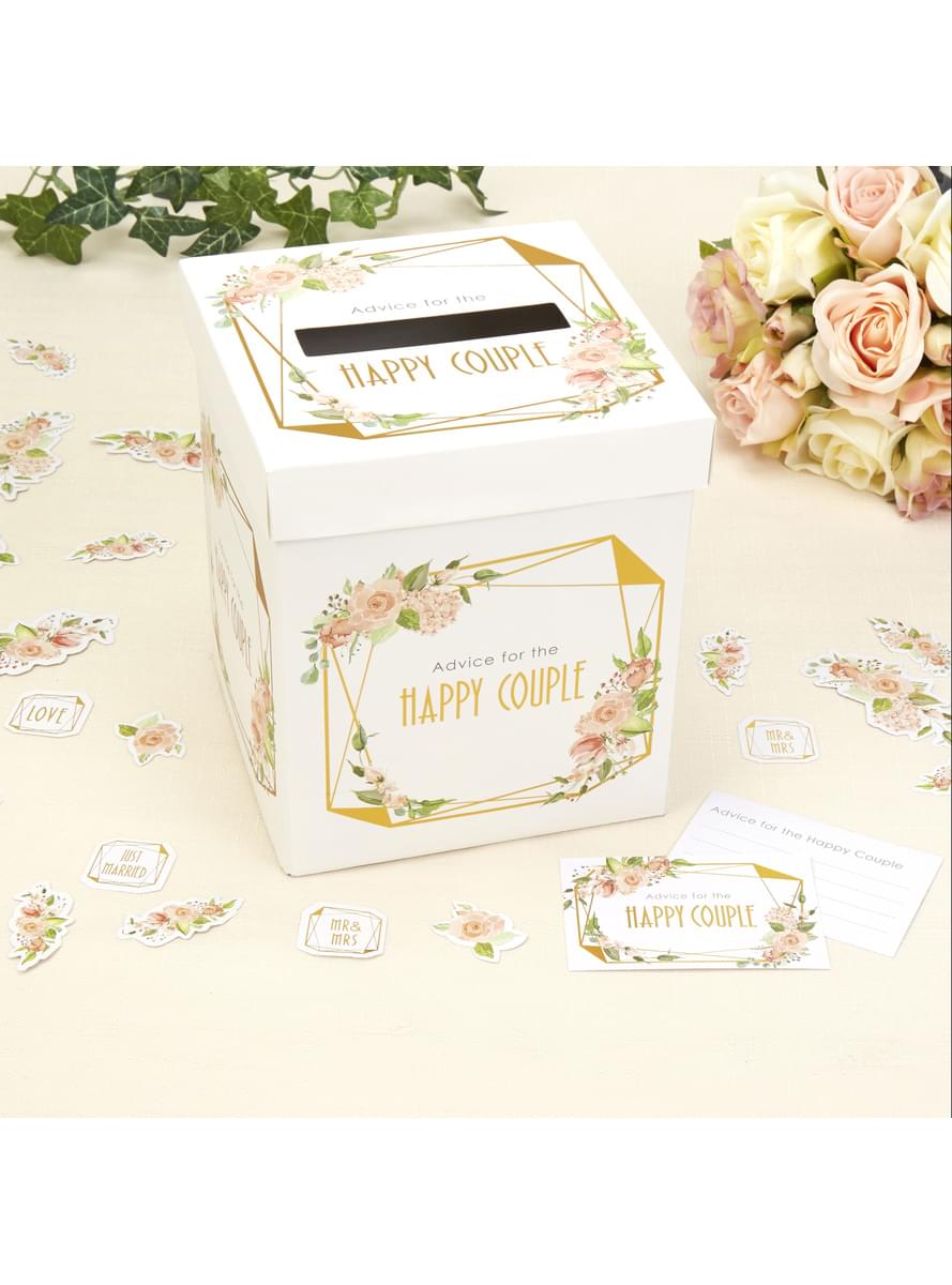 Wunsch-Box aus Papier - Geo Floral