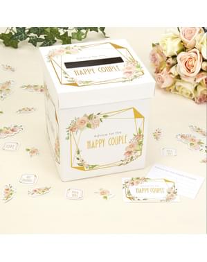 Urne mariage en carton - Geo Floral