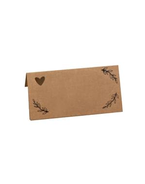 25 marcasitios para mesa - Hearts & Krafts