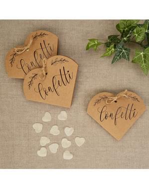 20 Confezioni di coriandoli naturali per matrimonio, coriandoli di