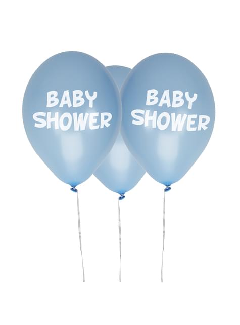 8 palloncini di lattice Baby shower bl (30 cm) - Little Star Blue.  Consegna express