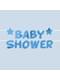 Голубая гирлянда "Baby Shower" - Маленькая Звезда Голубая