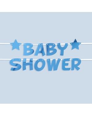 Mavi "Baby Shower" garland - Küçük Yıldız Mavisi