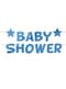 Голубая гирлянда "Baby Shower" - Маленькая Звезда Голубая