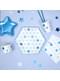 Set med 8 papperstallrikar stora hexagonala  - Little Star Blue