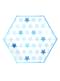 8 big hexagonal paper plate (27 cm) - Little Star Blue