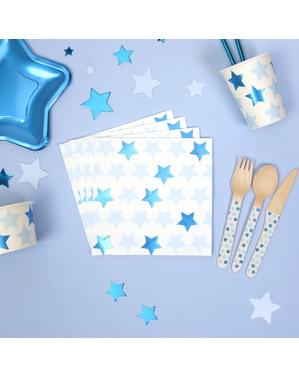 16 pappersservetter (33x33 cm) - Little Star Blue