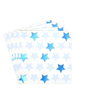 16 serviettes en papier - Little Star Blue
