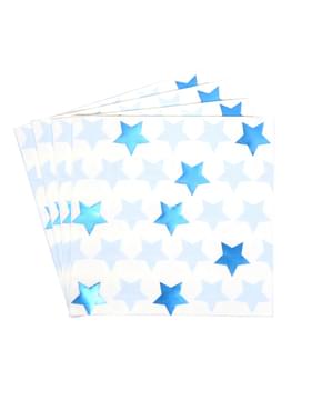 Set 16 serbet kertas - Little Star Blue