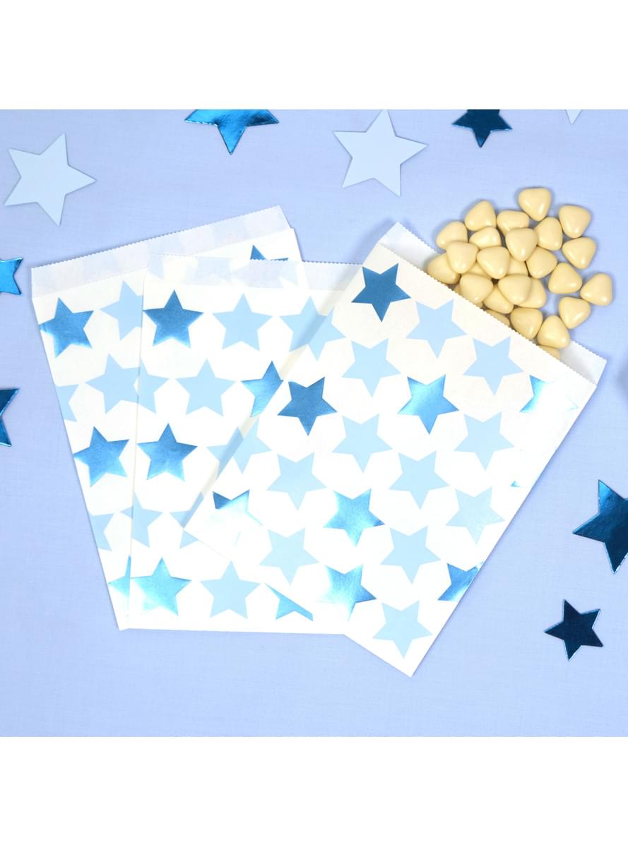 25 sacchetti di carta - Little Star Blue