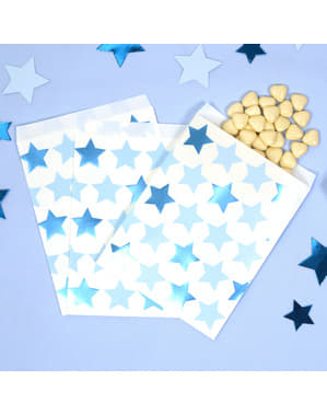 Zestaw 25 papierowe torebki na prezenty - Little Star Blue