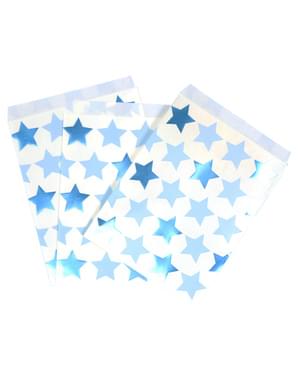 25 sachets en papier - Little Star Blue
