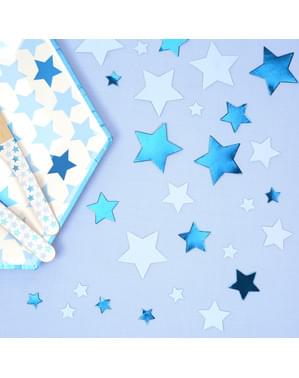 Blå bordkonfetti - Little Star Blue