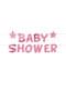 Розовая гирлянда "Baby Shower" - Маленькая Звезда Розовая