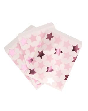 25 pientä paperista makeispussia – Little Star Pink