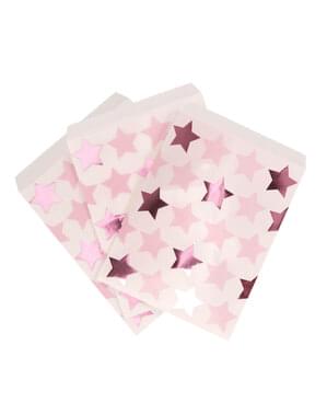 25 sachets en papier - Little Star Pink