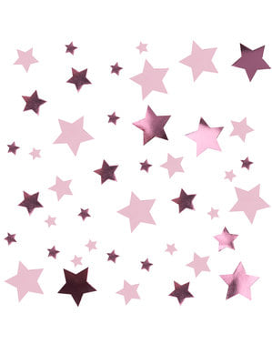Růžové stolní konfety - Little Star Pink