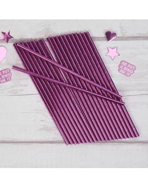 Papierstrohhalme Set 25-teilig rosa - Little Star Pink