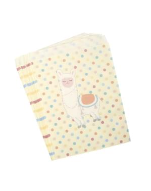 25 saquetas de papel - Love Llama