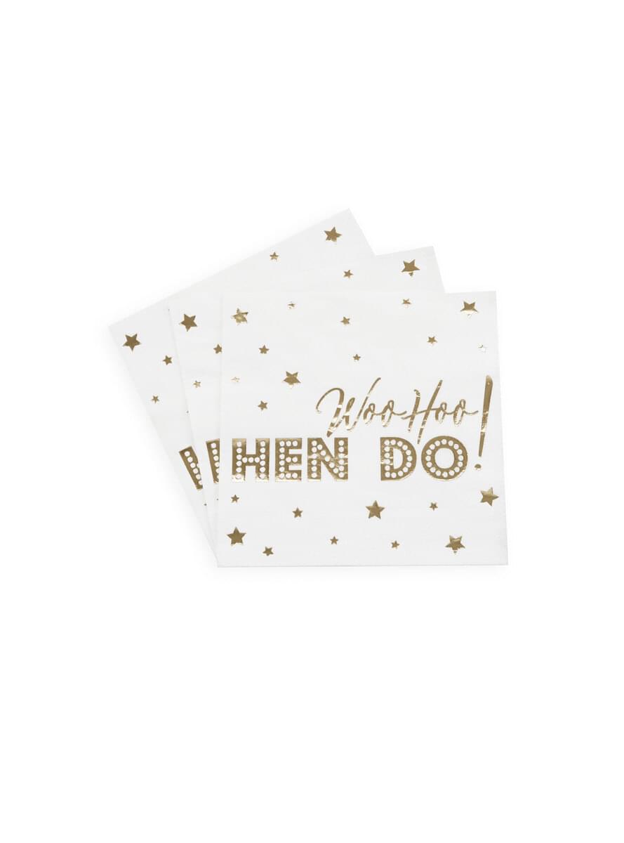 Papierservietten Set 16-teilig - Woo Hoo Hen Do