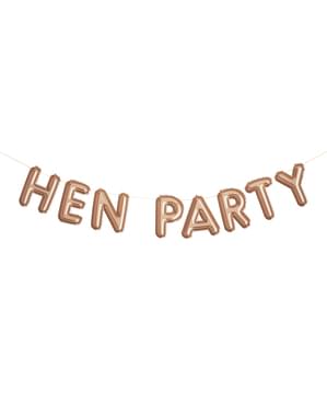 ローズゴールド「Hen Party」ガーランド - グリッツ＆グラマー