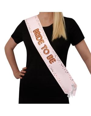 Bandă Bride to be auriu roz – Bride Squad
