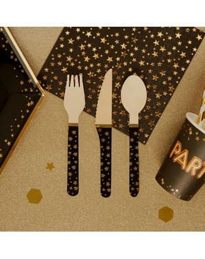 24 wooden cutlery pieces - Glitz & Glamour