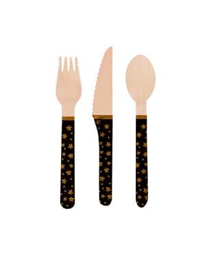 24 couverts en bois - Glitz & Glamour