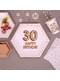 8 “30 Happy Birthday” kuusikulmaista paperilautasta – Glitz & Glamour Pink & Rose Gold