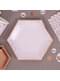 8 moyennes assiettes hexagonales en carton - Glitz & Glamour Pink & Rose Gold
