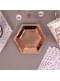 8 platos hexagonales en oro rosa de papel (12,5 cm) - Glitz & Glamour Pink & Rose Gold