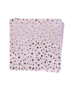 Papierservietten Set 16-teilig - Glitz & Glamour Pink & Rose Gold