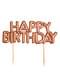 Kakunkoriste “Happy Birthday” ruusukultainen – Glitz & Glamour Pink & Rose Gold