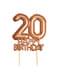 Dekoracja ciasta “20 Happy Birthday” rose gold - Glitz & Glamour Pink & Rose Gold