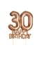 Kakunkoriste “30 Happy Birthday” ruusukultainen – Glitz & Glamour Pink & Rose Gold