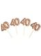 Zestaw 20 dekoracje na patyku “40” rose gold - Glitz & Glamour Pink & Rose Gold