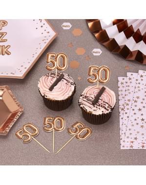 20 “50 somistehammastikkuja ruusukultaisena – Glitz & Glamour Pink & Rose Gold