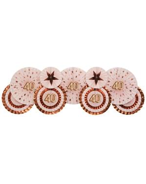 3 Hängande pappersdekorationer blandade 