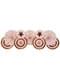 Deko-Fächer Set 3-teilig aus Papier gemischt - Glitz & Glamour Pink & Rose Gold