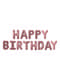 Balon foliowy “Happy Birthday” rose gold - Glitz & Glamour Pink & Rose Gold