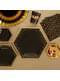 8 platos hexagonales de papel (27 cm) - Glitz & Glamour Black & Gold