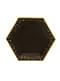 8 papperstallrikar hexagonala  (27 cm) - Glitz & Glamour Black & Gold
