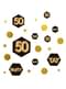 Pöytäkonfetti “50” - Glitz & Glamour Black & Gold
