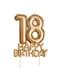 Złota dekoracja ciasta “18 Happy Birthday” - Glitz & Glamour Black & Gold