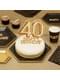 "40 Boldog születésnapot" torta díszítés aranyban - Glitz & Glamour Black & Gold